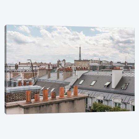 Paris Rooftops Canvas Print #KMD190} by Karen Mandau Canvas Wall Art