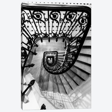 Black And White Staircase Canvas Print #KMD19} by Karen Mandau Canvas Art