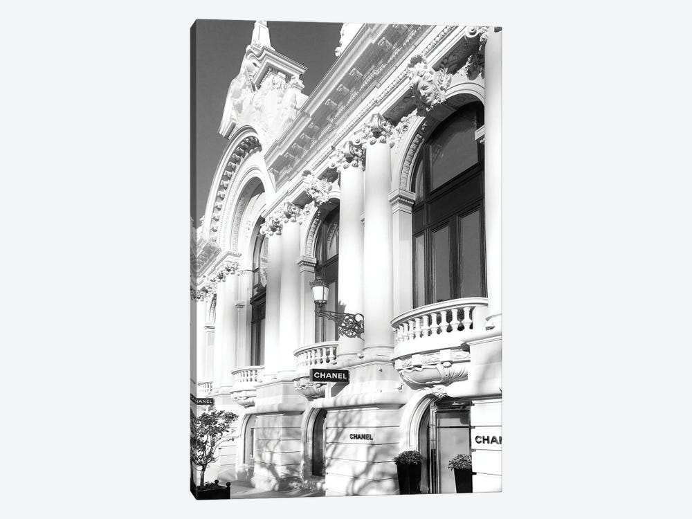 Karen Mandau Canvas Prints - Chanel Store Monaco Black and White ( places > Europe > Monaco art) - 26x18 in