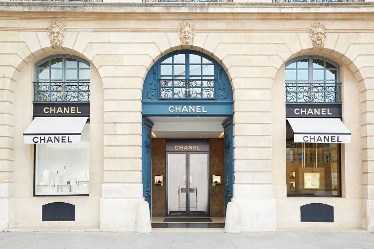 Chanel Store Place Vendôme Paris - Canvas Print Wall Art by Karen Mandau ( Architecture > Doors art) - 8x12 in