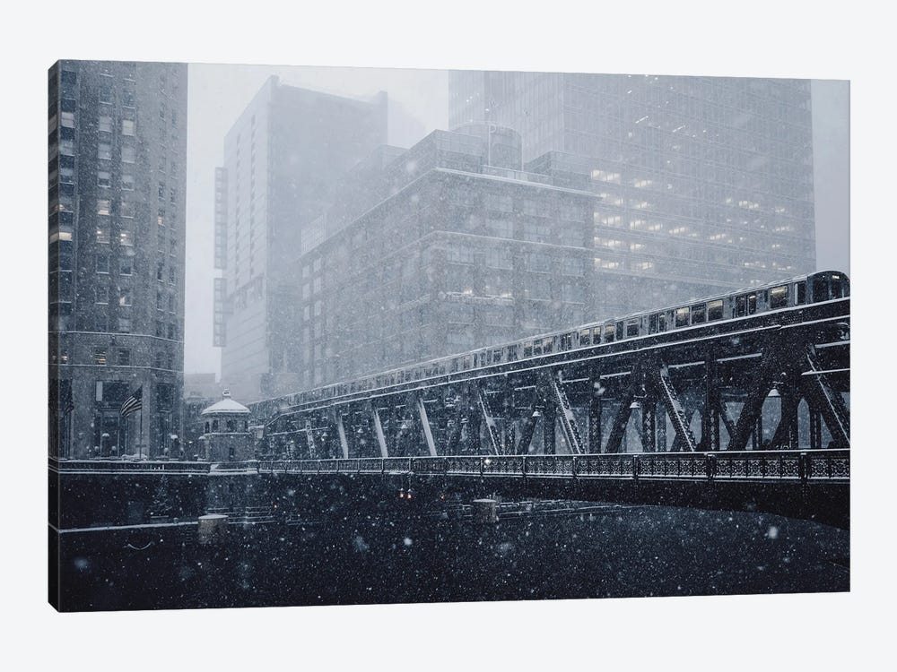 Chicago In The Winter by Karen Mandau 1-piece Canvas Art