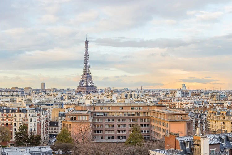 Eiffel Tower With Pastel Morning Sky