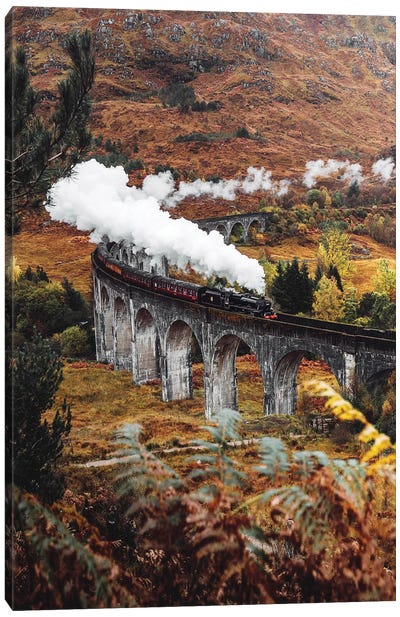 Glenfinnan Viaduct Scotland Canvas Art Print - Karen Mandau