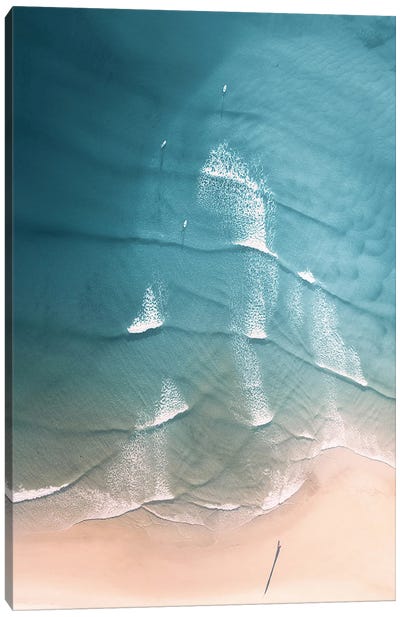 Aerial Beach Pastel Canvas Art Print - Karen Mandau