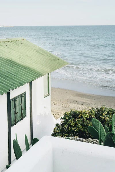 Green Beach House by Karen Mandau art print
