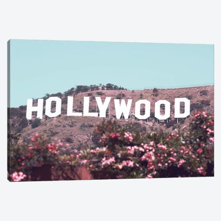 Hollywood Sign With Flowers Canvas Print #KMD68} by Karen Mandau Canvas Art Print