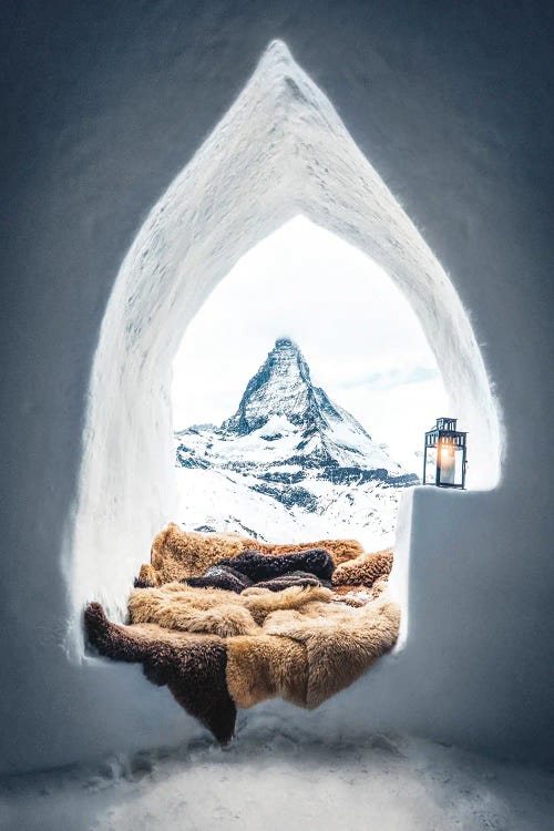 Igloo With A Mountain View by Karen Mandau wall art
