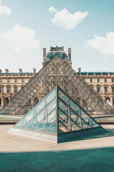 Louvre Museum Paris by Karen Mandau framed wall art