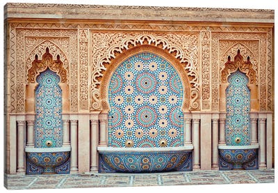 Moroccan Fountain Canvas Art Print - Fountain Art