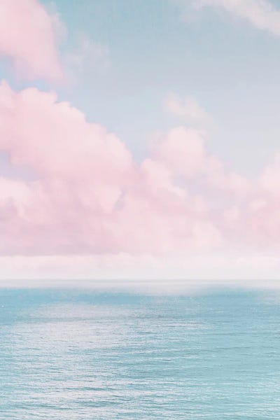 Ocean With Pink Clouds by Karen Mandau art print
