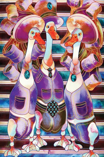 Black & Dark Art - Canvas Prints: Geese-Woys by Kostyantin Malginov