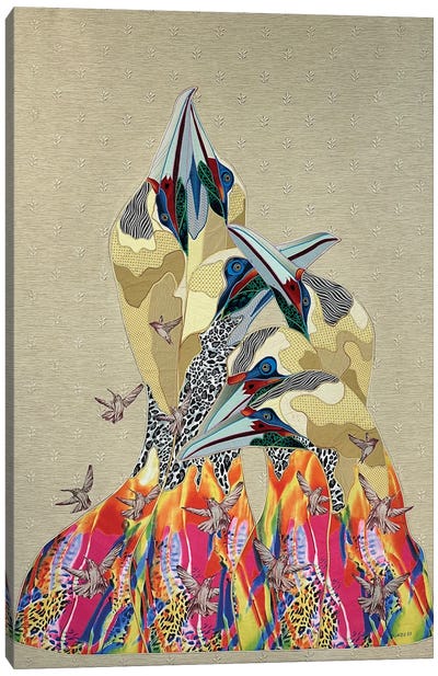 A Flock Of Seagulls Canvas Art Print - Artful Arrangements