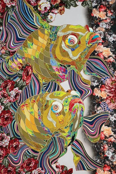 Contemporary Collage: Goldfish by Kostyantin Malginov