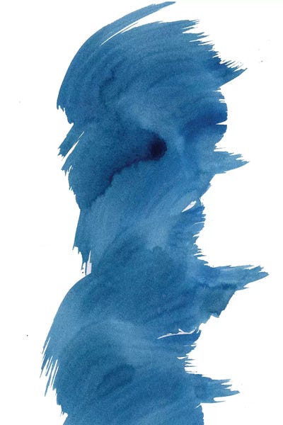 Blue Fevered I by KR MOEHR framed canvas print