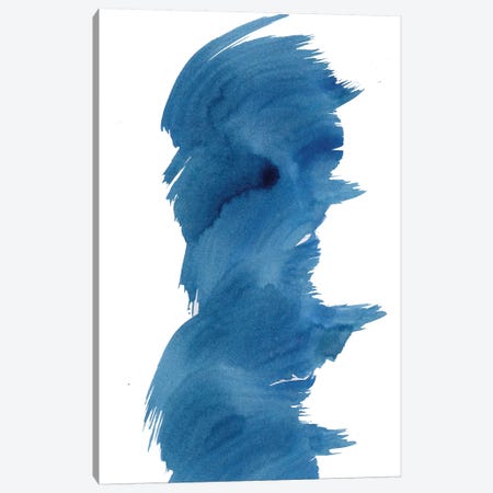 Blue Fevered I Canvas Print #KMH75} by KR MOEHR Art Print