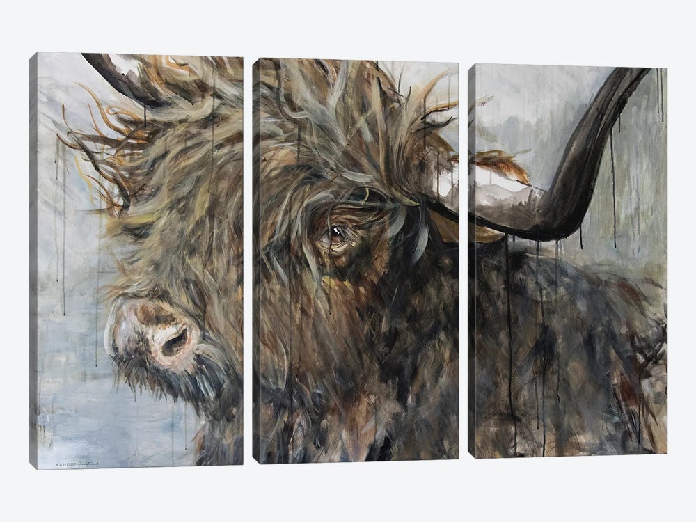 Sweet Cow by Kamdon Kreations 3-piece Art Print