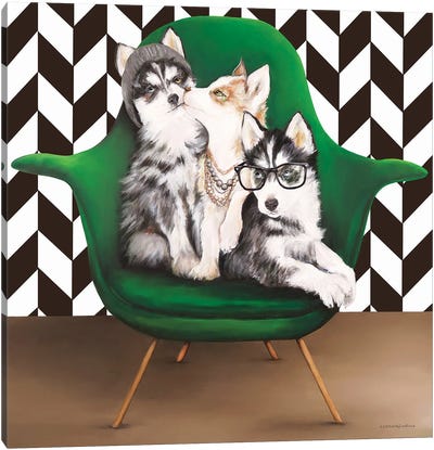 Hipster, Sister And Mister Canvas Art Print