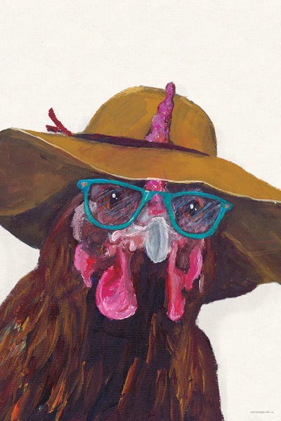 Don't Be A Chicken Just Wear The Glasses by Kamdon Kreations gallery poster