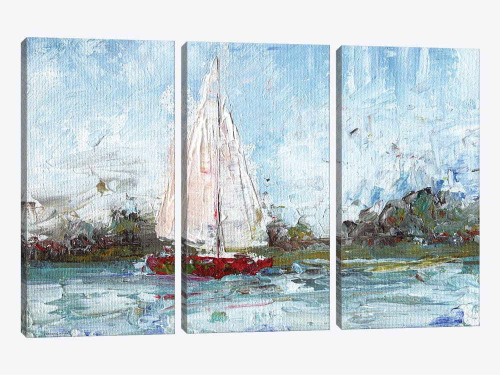 Here We Go A Sailing by Kamdon Kreations 3-piece Canvas Artwork