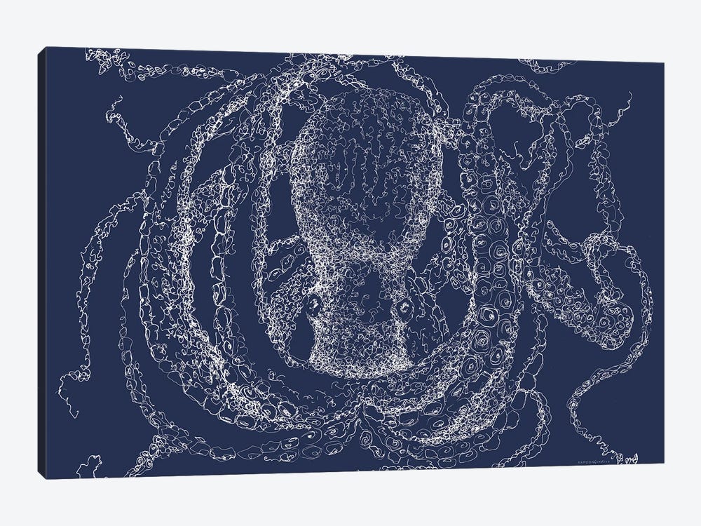 Octo Scribble by Kamdon Kreations 1-piece Canvas Artwork