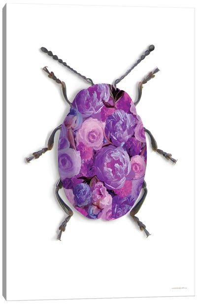 Purple Camo Canvas Art Print - Beetles