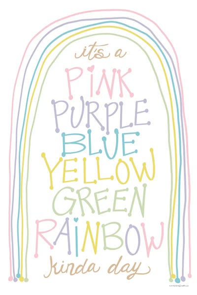 Typography: Rainbow Kinda Day by Kamdon Kreations