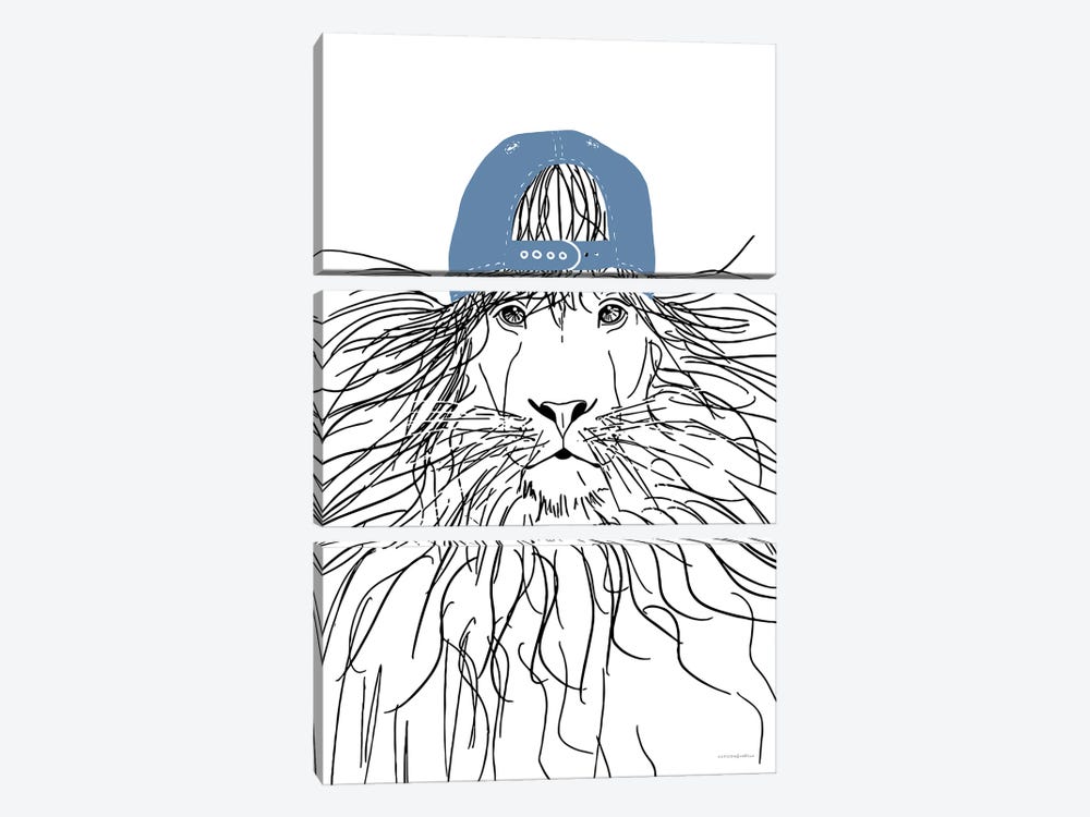 Team Roster Lion by Kamdon Kreations 3-piece Canvas Art Print