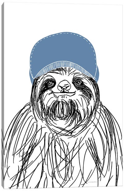 Team Roster Sloth Canvas Art Print - Sloth Art
