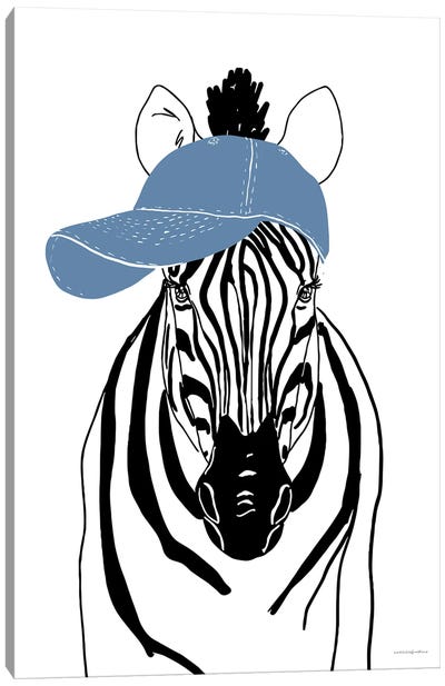 Team Roster Zebra Canvas Art Print - Zebra Art