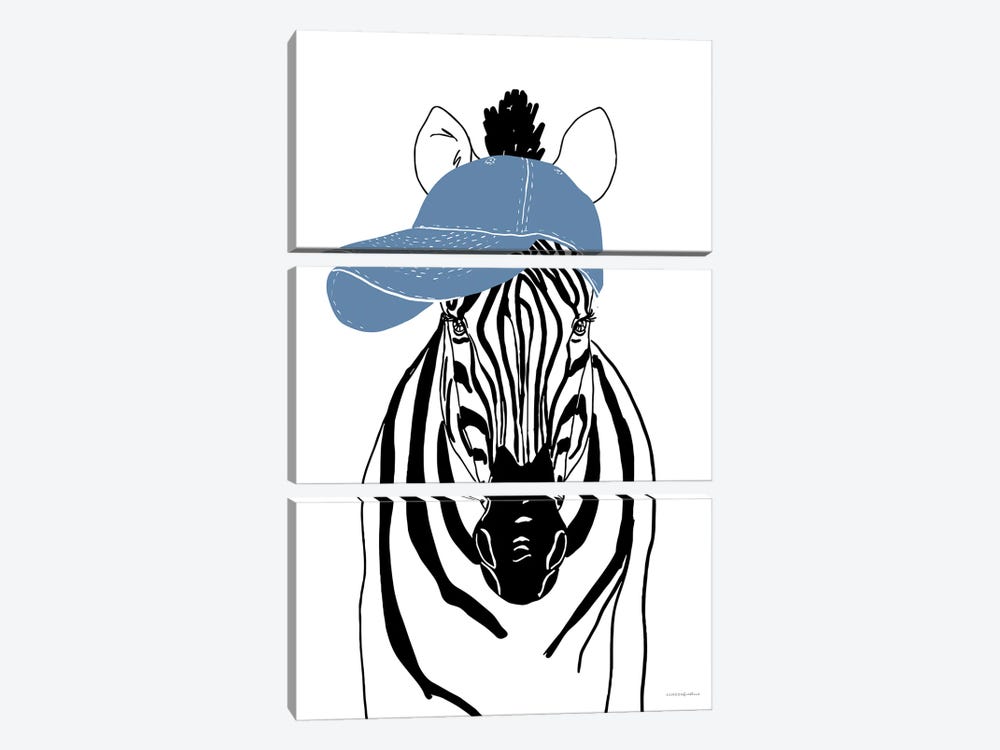 Team Roster Zebra by Kamdon Kreations 3-piece Canvas Art Print