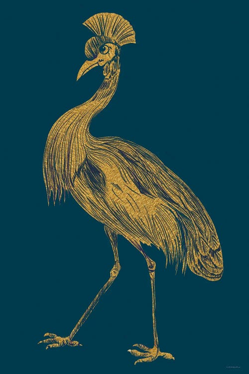 Gilded Crane by Kamdon Kreations wall art