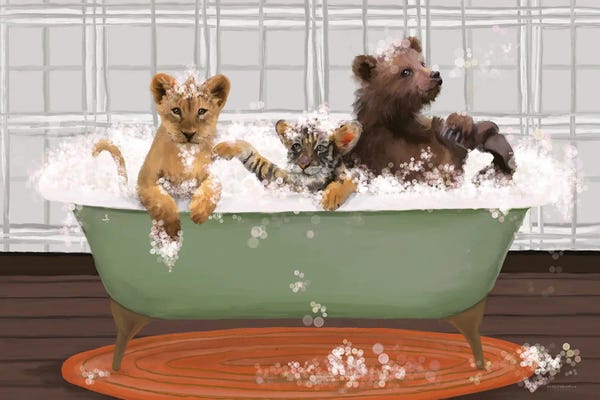 Canvas Print: Lions And Tigers And Bears, Oh My by Kamdon Kreations
