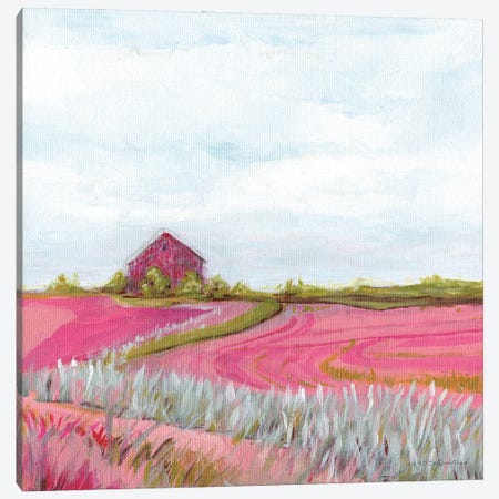 Pink Fall Farm Canvas Print #KMK53} by Kamdon Kreations Art Print