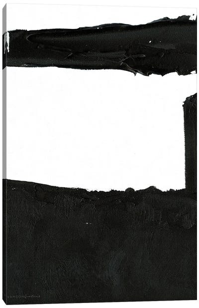 Black & White Abstract V Canvas Art Print - Black & White Minimalist Décor