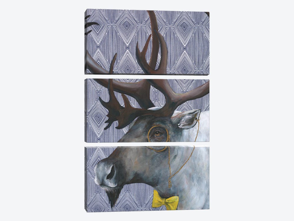 Mr. Caribou by Kamdon Kreations 3-piece Canvas Print