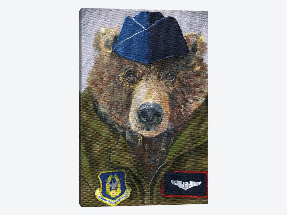 Pilot Bear II by Kamdon Kreations 1-piece Canvas Artwork