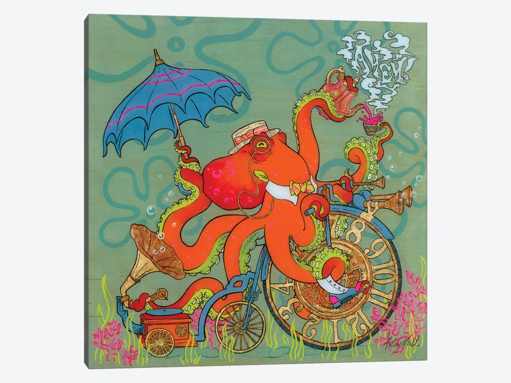 Dapper Octopus by Kelsey Merkle 1-piece Canvas Art