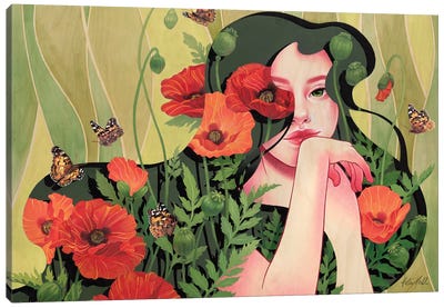 Poppy Canvas Art Print - Kelsey Merkle
