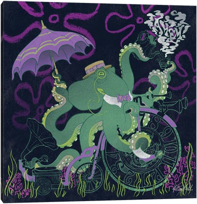 Dapper Octopus - Varient Canvas Art Print - Octopus Art