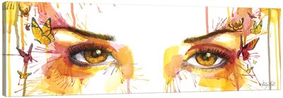 Amber Butterfly Eyes Canvas Art Print