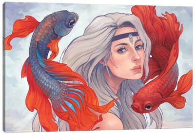 Serifina Canvas Art Print - Koi Fish Art