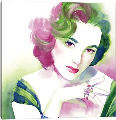 Liz Taylor Canvas Art Print - Elizabeth Taylor