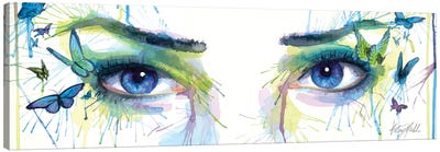 Saphire Butterfly Eyes Canvas Art Print - Eyes