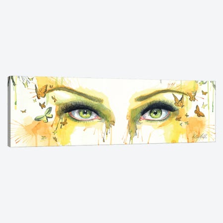 Emerald Butterfly Eyes Canvas Print #KML7} by Kelsey Merkle Canvas Art