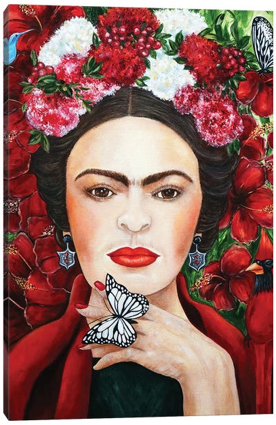 The Passions Of Frida Canvas Art Print - Frida Kahlo