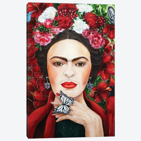 The Passions Of Frida Canvas Print #KMM108} by k Madison Moore Canvas Print