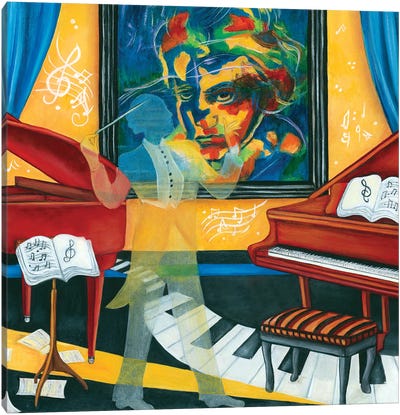 The Spirit Of Beethoven Canvas Art Print - k Madison Moore