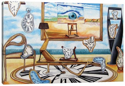 Watchimg Time Canvas Art Print - Similar to Salvador Dali