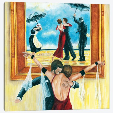 When The Butler Sings Everyone Dances Canvas Print #KMM118} by k Madison Moore Canvas Art