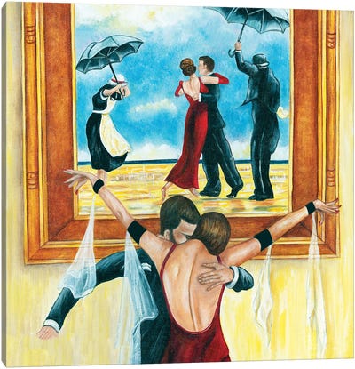 When The Butler Sings Everyone Dances Canvas Art Print - Art Enthusiast